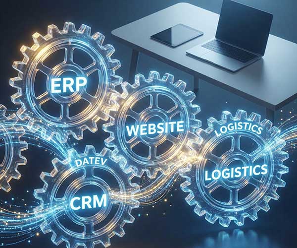 Entwickler programmiert eine API-Schnittstelle zur Prozessautomatisierung