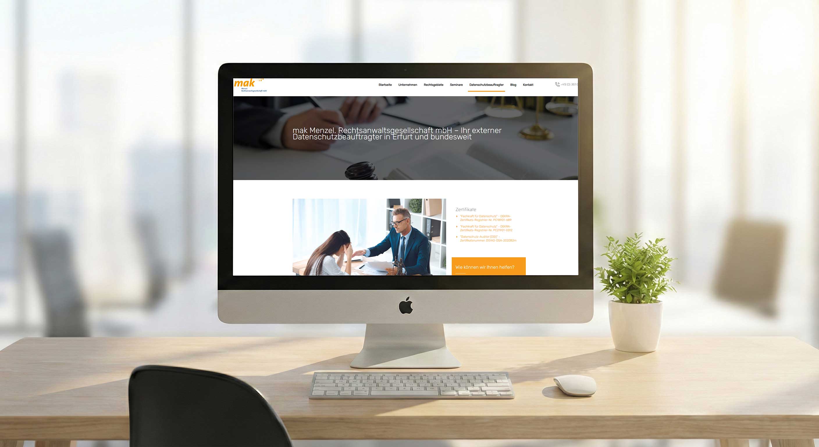 Anwaltskanzlei Menzel – Website Relaunch